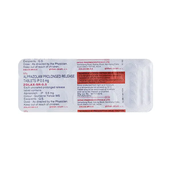 Zolax 0.5mg Tablet SR